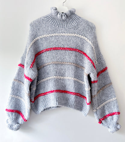 Trui - Ruffle Grijs