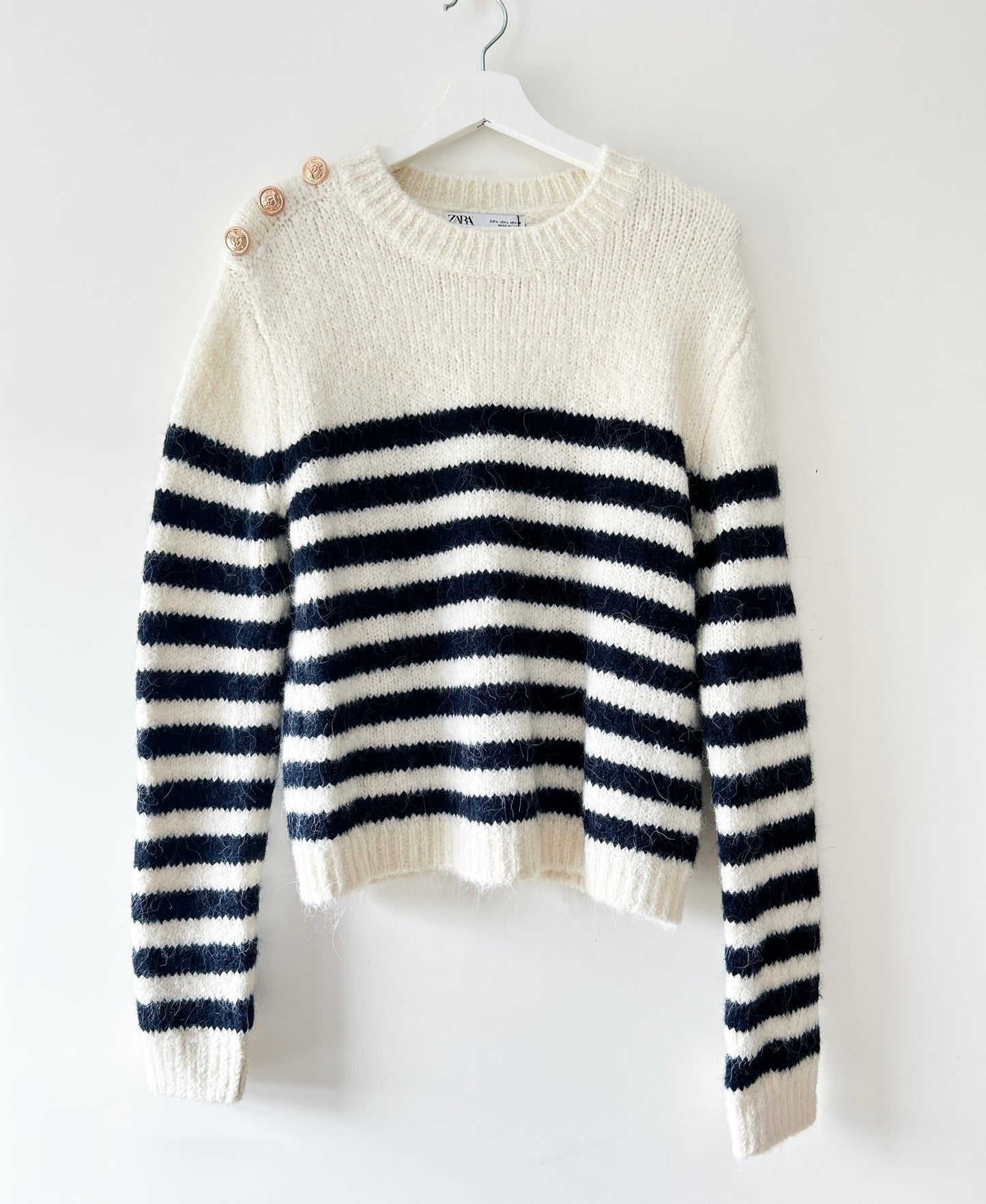 Knitted sailor sweater with stripes Zara