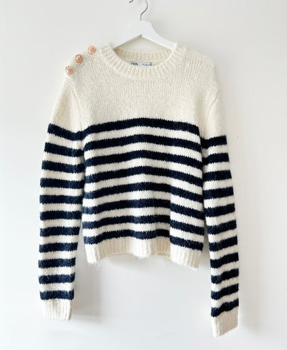 Knitted sailor sweater with stripes Zara