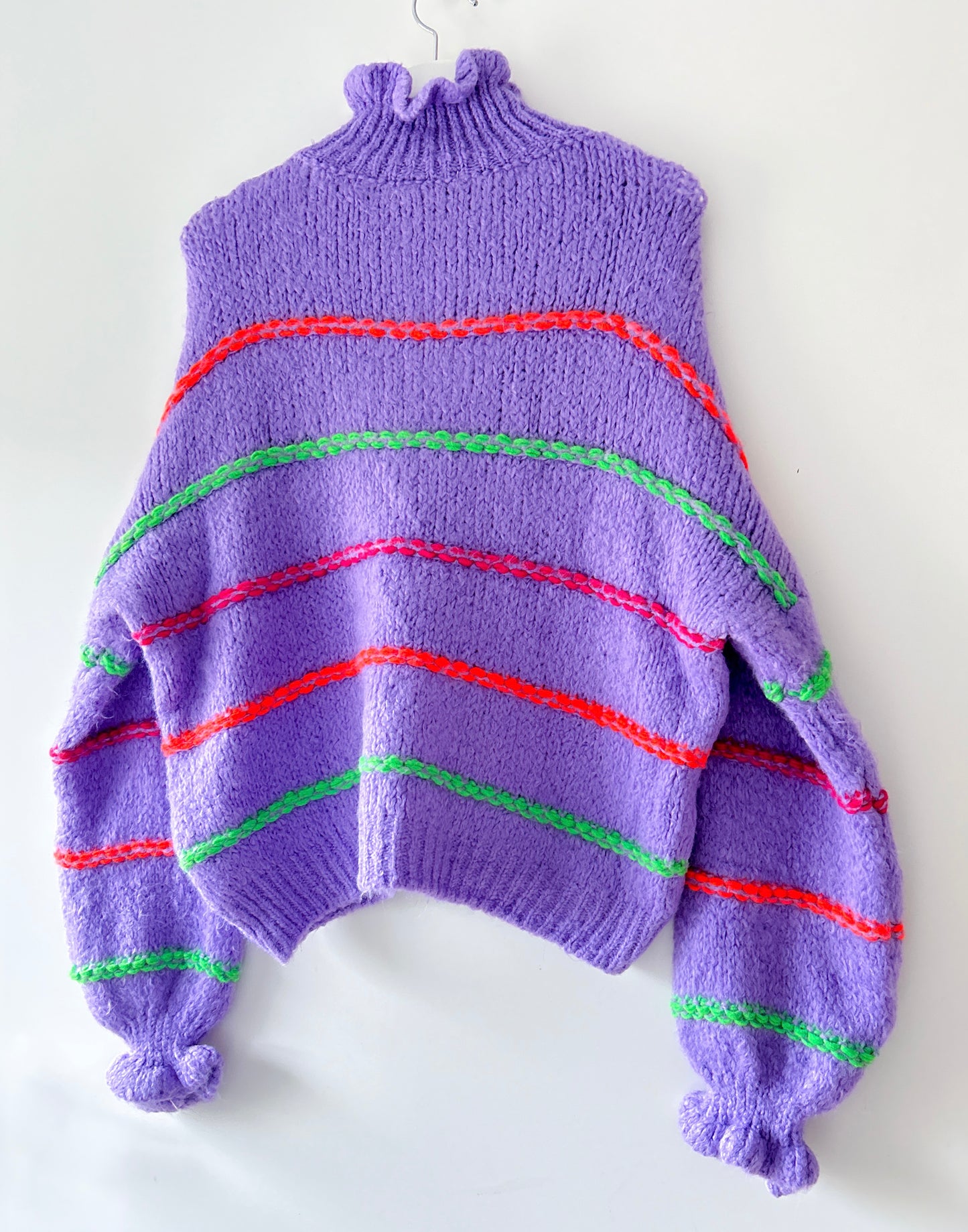 Trui - Ruffle col paars