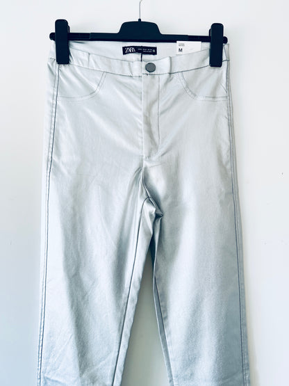Pantalon argenté Zara