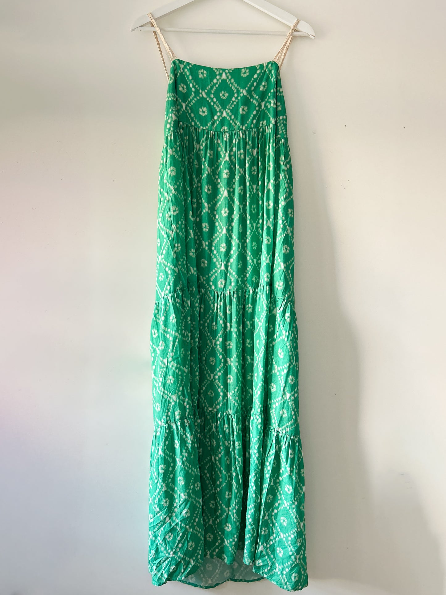 Robe longue verte avec imprimé Zara