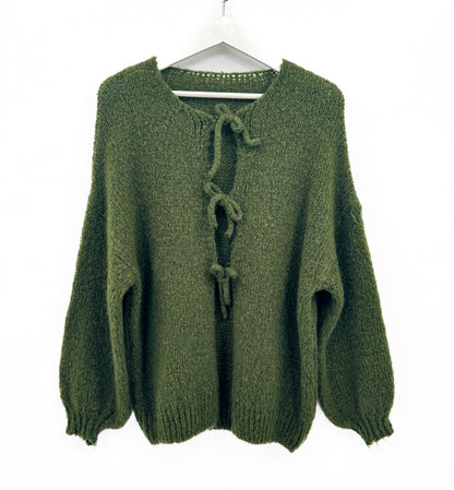 Gilet tricoté - Elsa kaki
