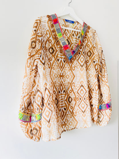 Blouse - Boho ibiza brown