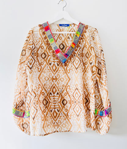 Blouse - Boho ibiza brown