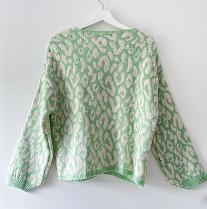 Vest - Giani Luipaard Mintgroen