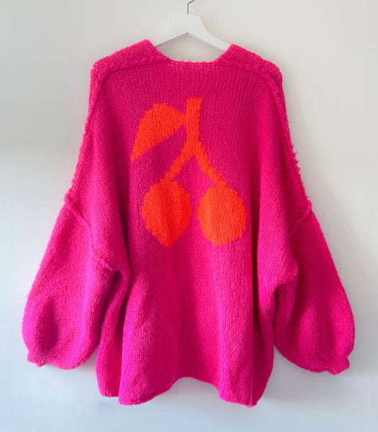 Vest - Lola kers fuchsia/oranje