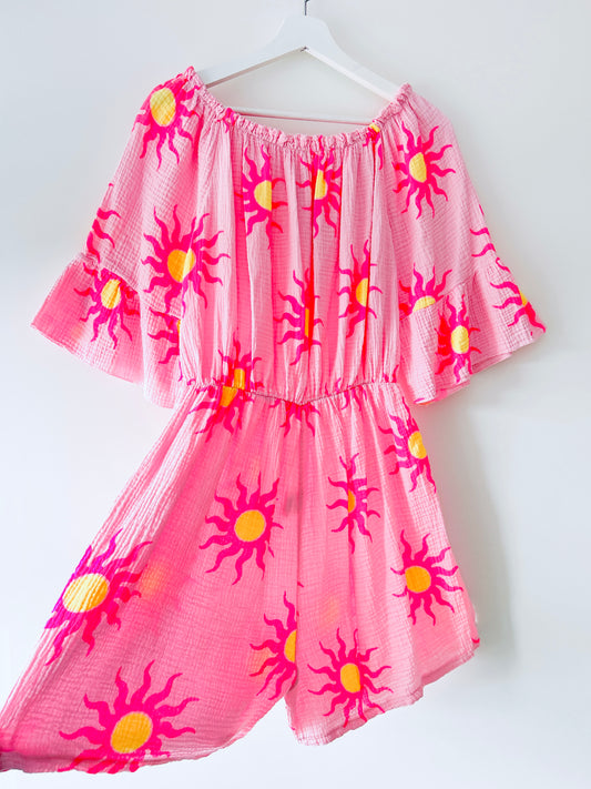 Playsuit - Sunny Neon-roze/geel