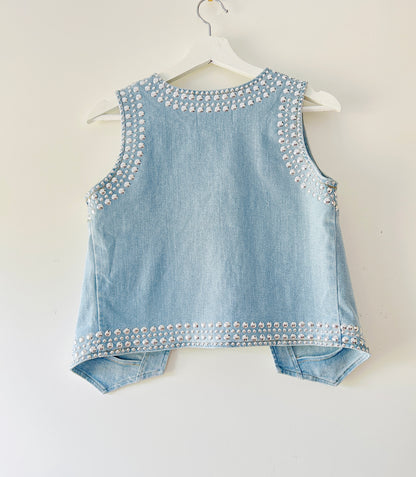 Gilet - Studded denim
