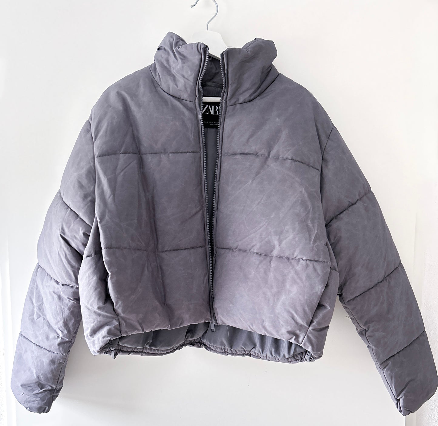 Veste matelassée grise Zara