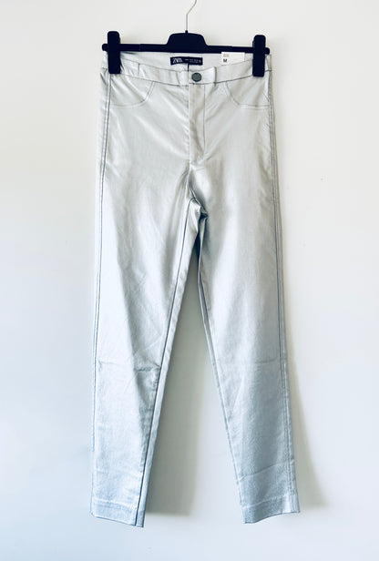 Pantalon argenté Zara