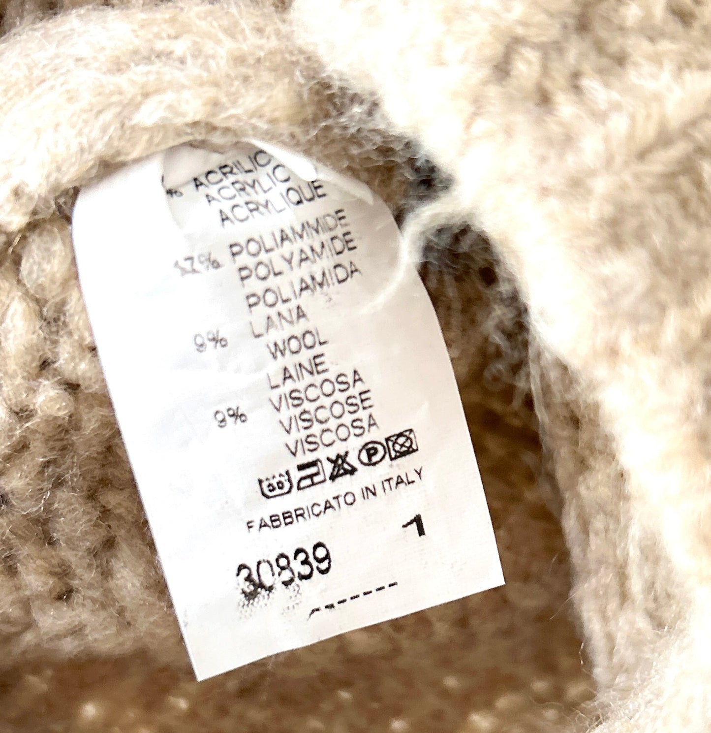 Knitted Cardigan - Love French Fries Beige