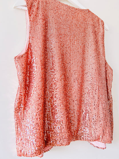 Gilet - rosé pailletten