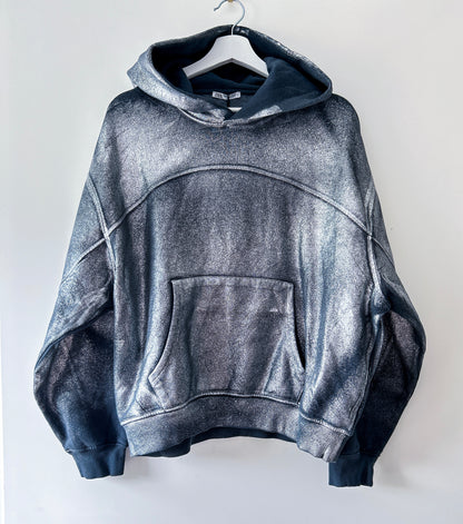 Metallic zwart/grijze hoodie Zara