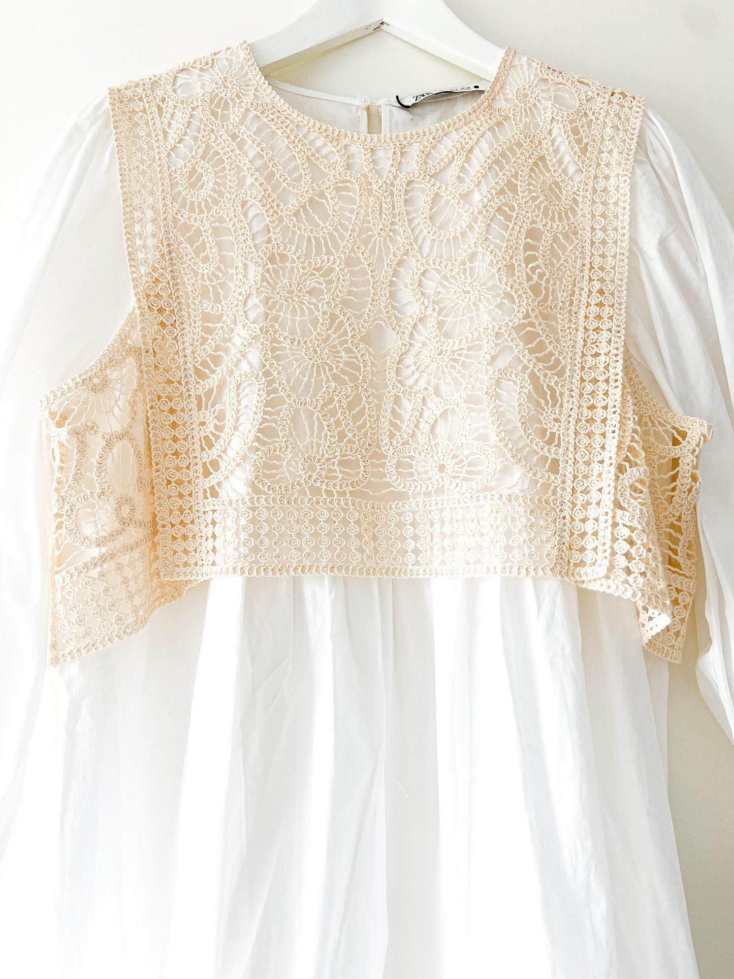Crochet shirt dress Zara