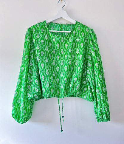 Chemisier court vert Zara