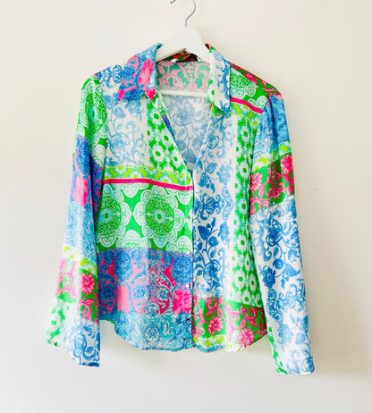 Blue/green blouse Zara