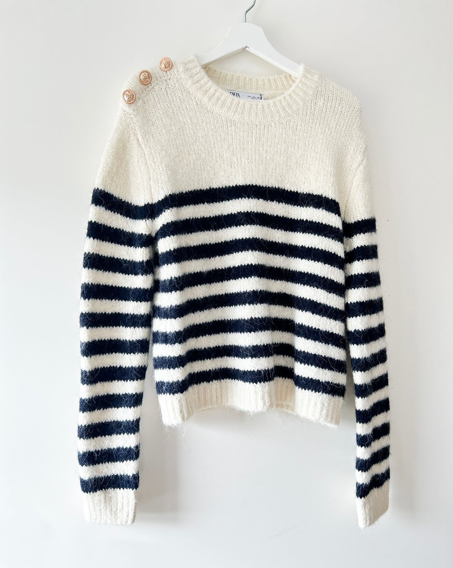 Knitted sailor sweater with stripes Zara
