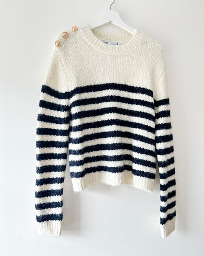 Knitted sailor sweater with stripes Zara