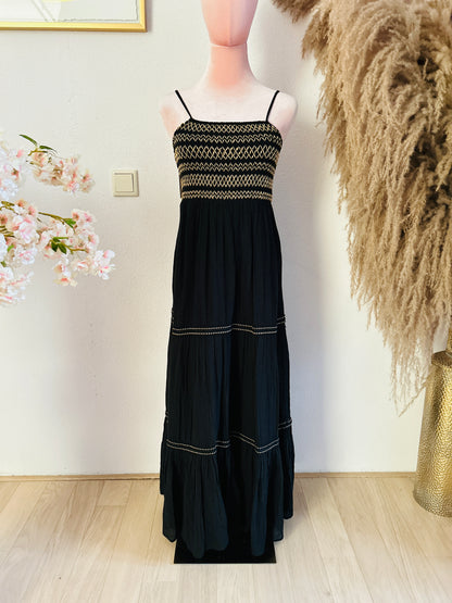 Robe longue bohème noire Zara