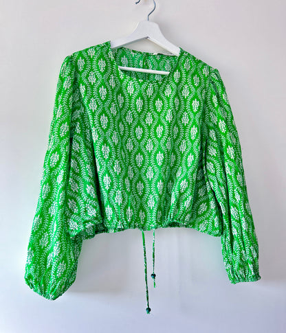 Chemisier court vert Zara
