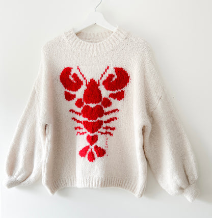 Knitted Sweater - Crab Ecru