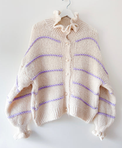 Vest - Ruffle chique lila streep