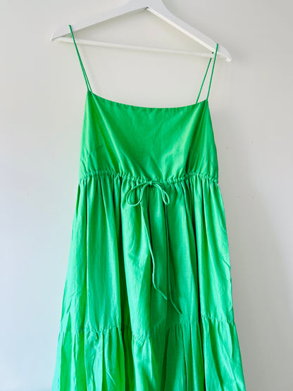 Robe longue verte Mango