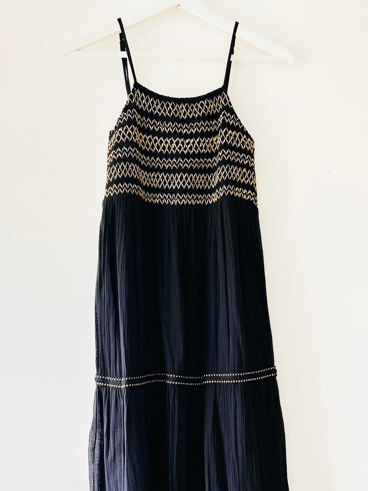 Robe longue bohème noire Zara