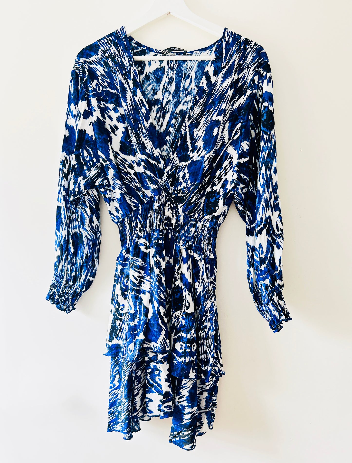 Blauw/wit mini jurkje Zara