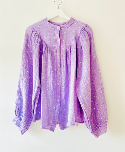 Blouse - hartjes lila