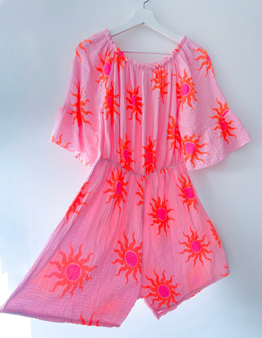 Playsuit - Sunny Neon-roze/oranje