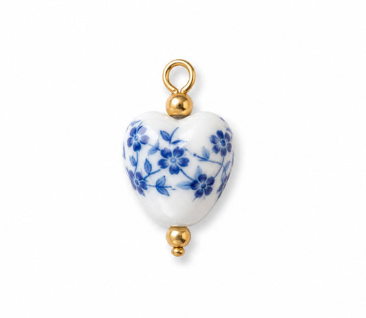 Delftsblauw hart bedel