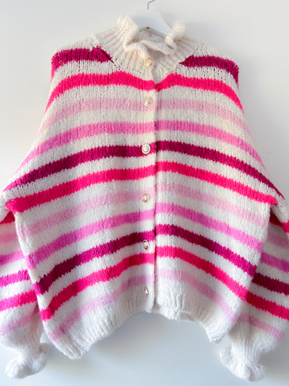 Vest - Ruffle chique roze streep
