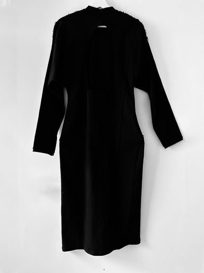 Robe longue en jean noir Zara