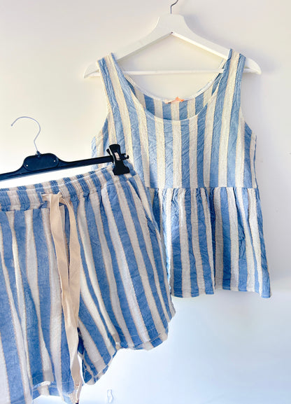 Tweedelige set - Stripe Jeans Blue