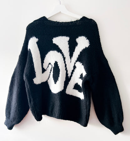 Vest - Love zwart