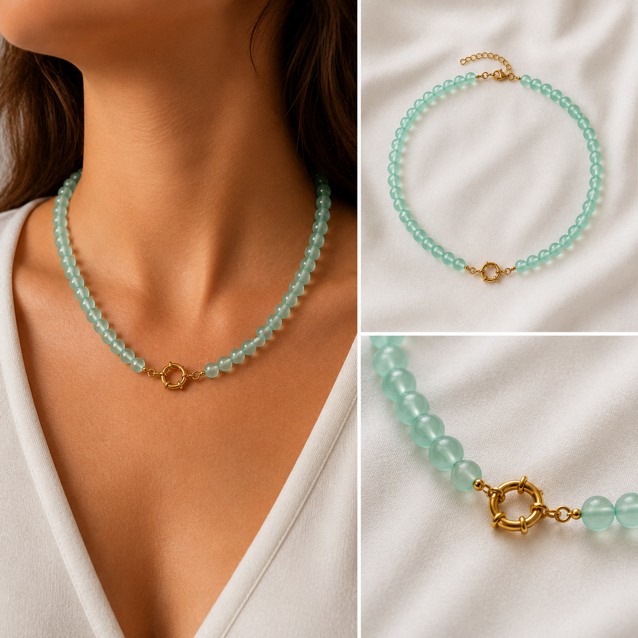 Lagoon love kralenketting mintgroen