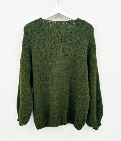 Gilet tricoté - Elsa kaki