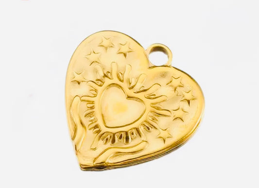 Metal heart - goud