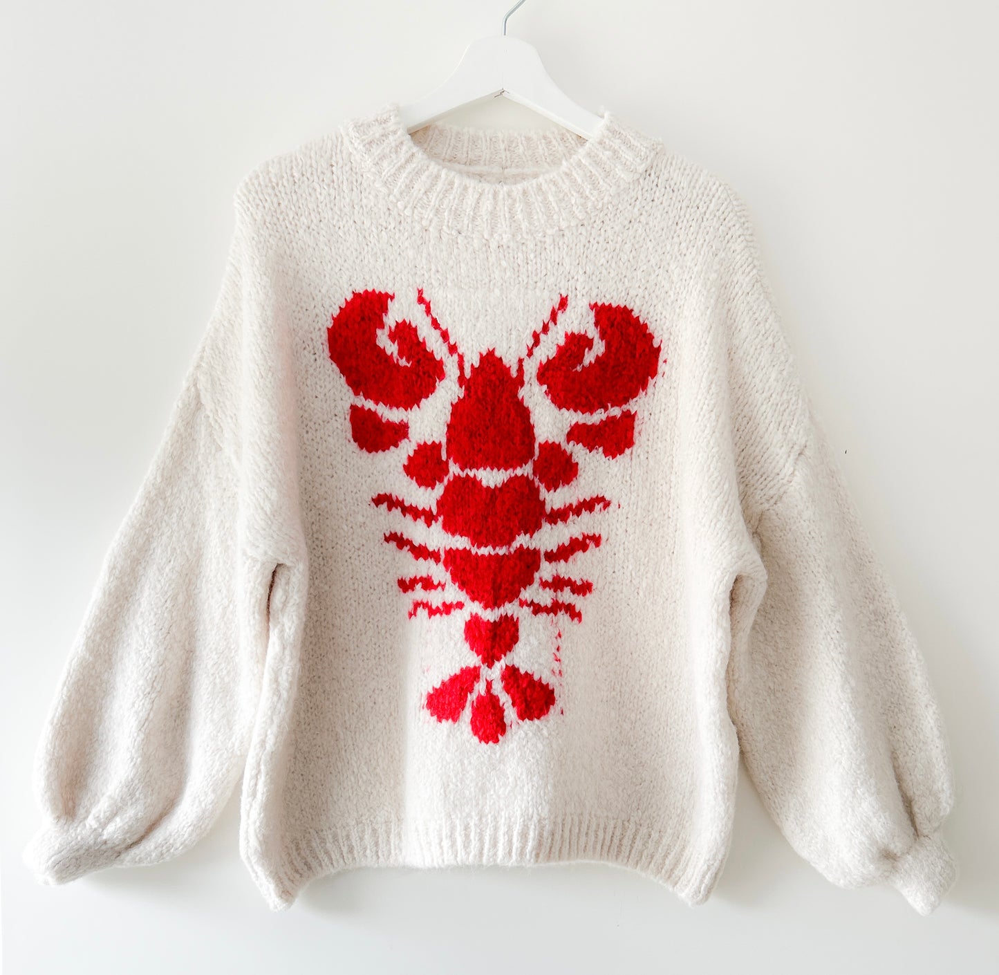 Knitted Sweater - Crab Ecru