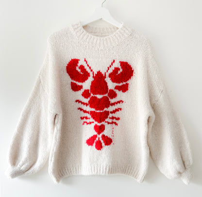 Knitted Sweater - Crab Ecru