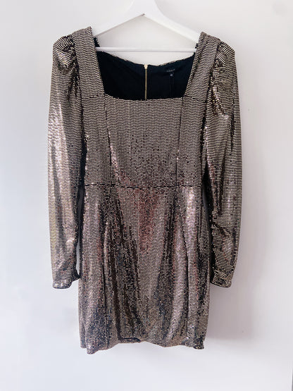 Robe de soirée dorée à sequins NIKKI