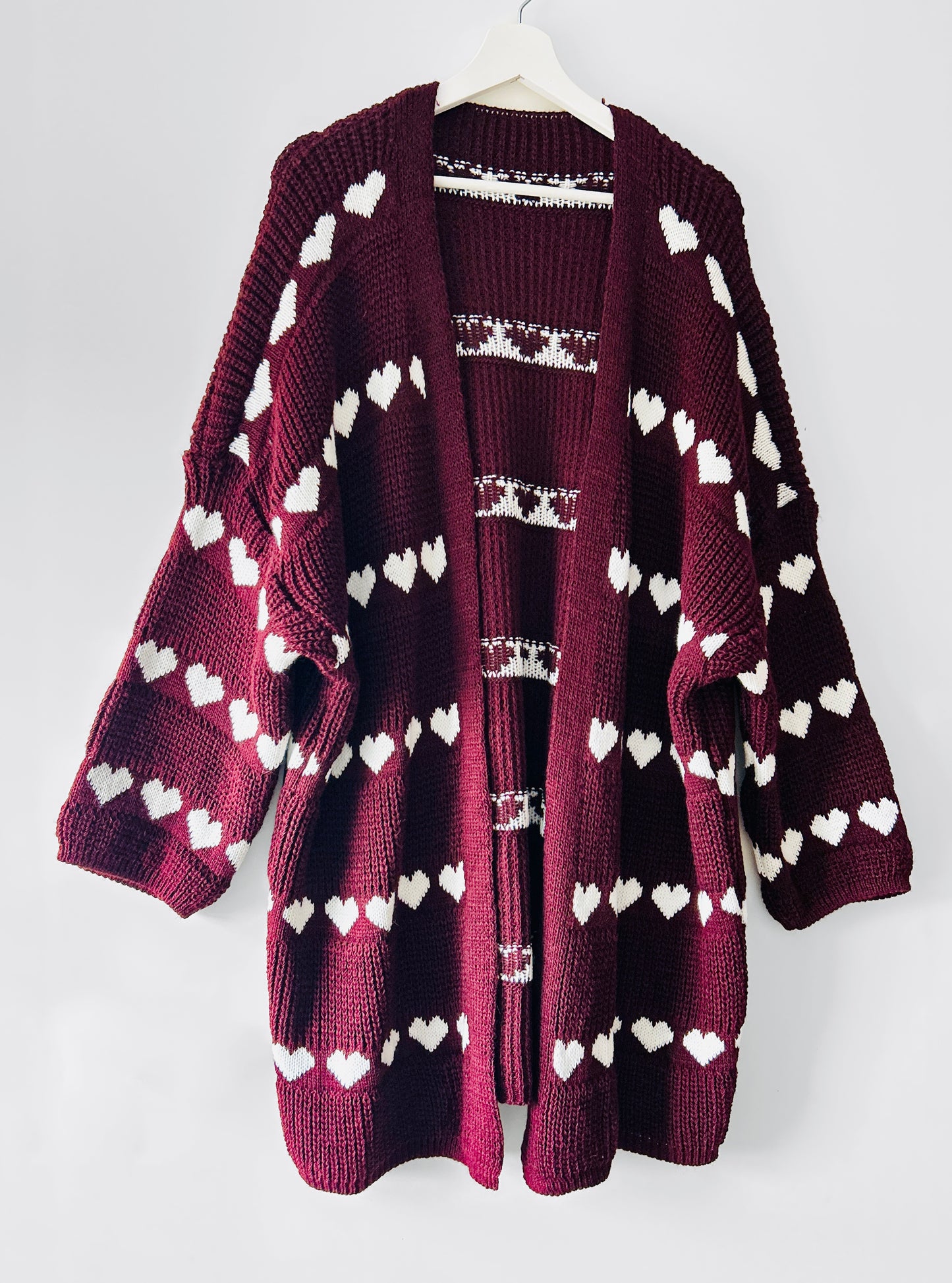 Knitted Vest - Love Me burgundy