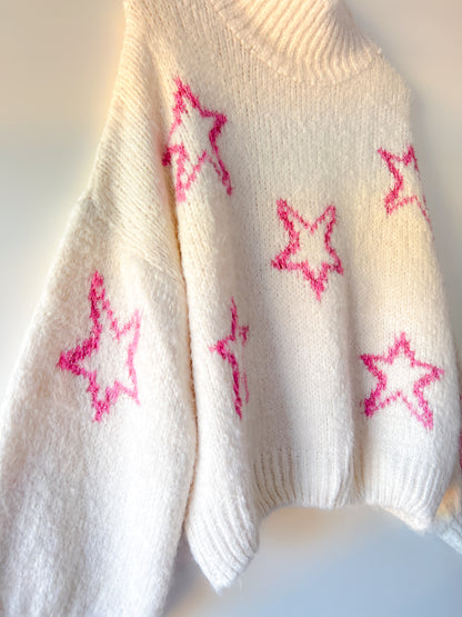 Knitted turtleneck - Starz Pink