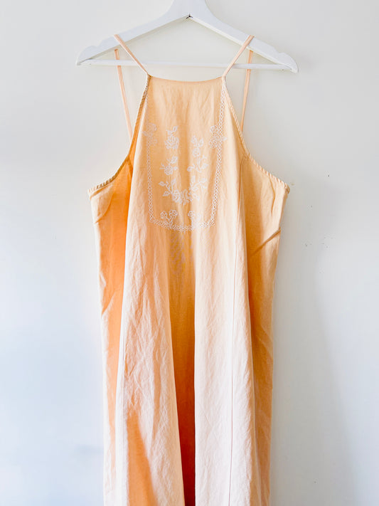 Robe d'été orange pastel Zara