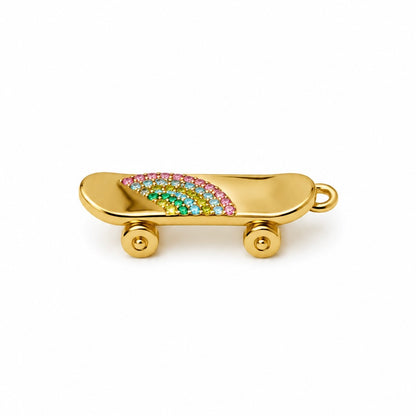 * Skateboard met strass bedel