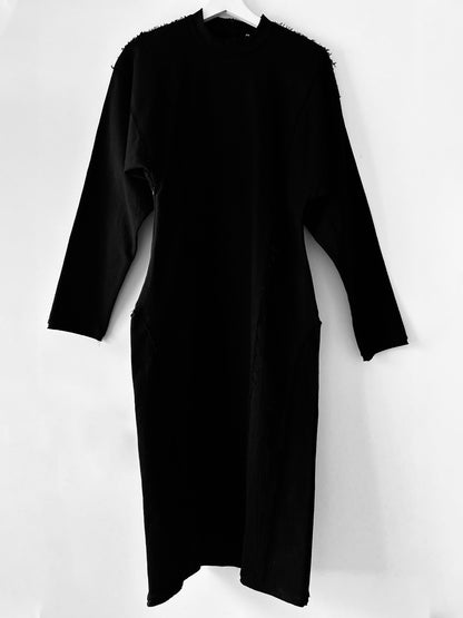Robe longue en jean noir Zara