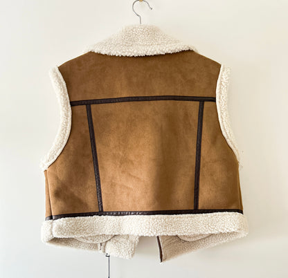 Teddy gilet met zippers Zara