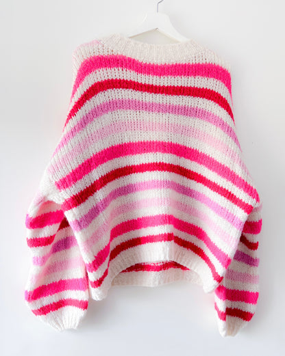 Trui - Loreen roze strepen
